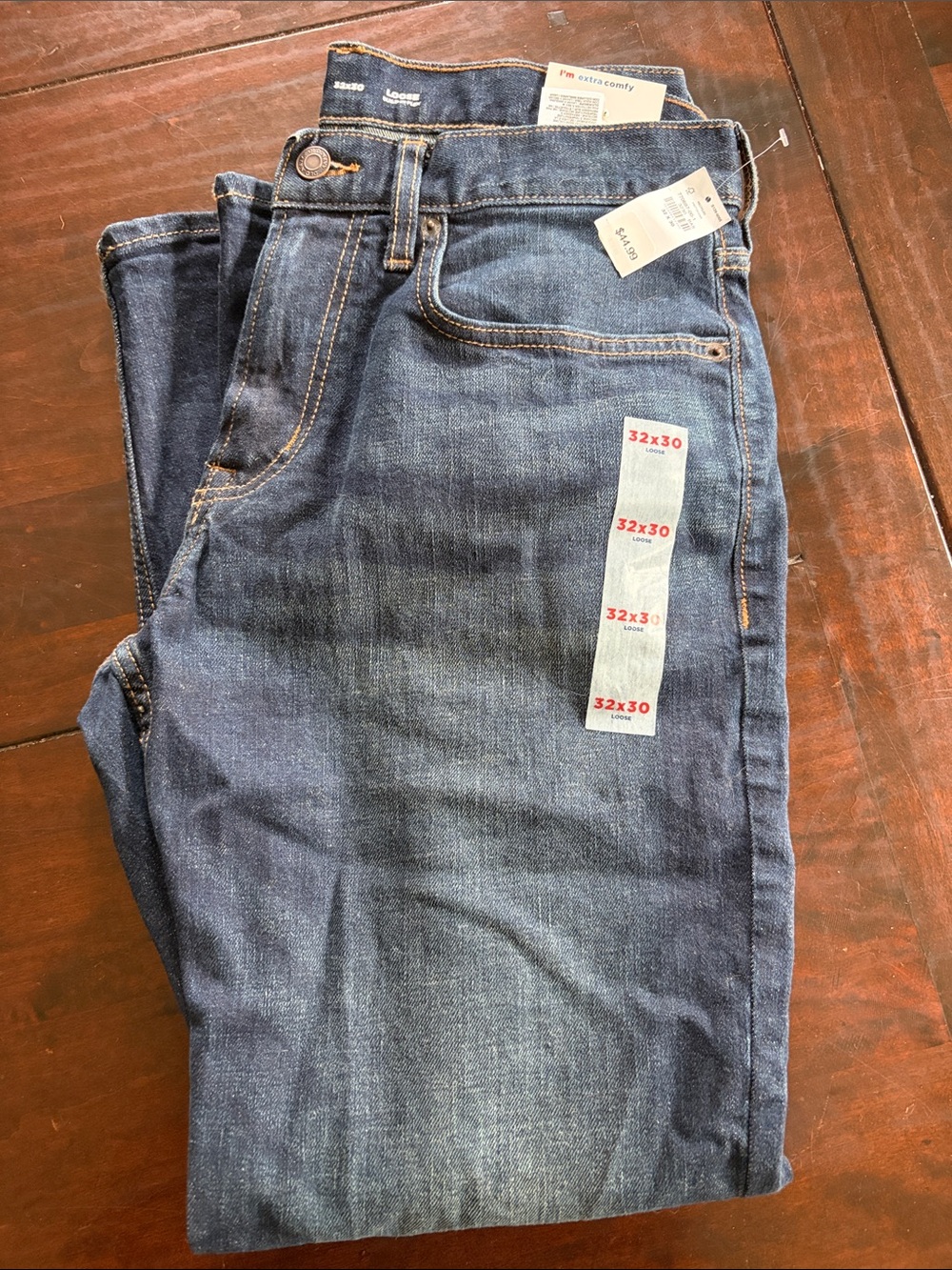 Old Navy Men's Slim Straight Jeans in Dark Blue Wash